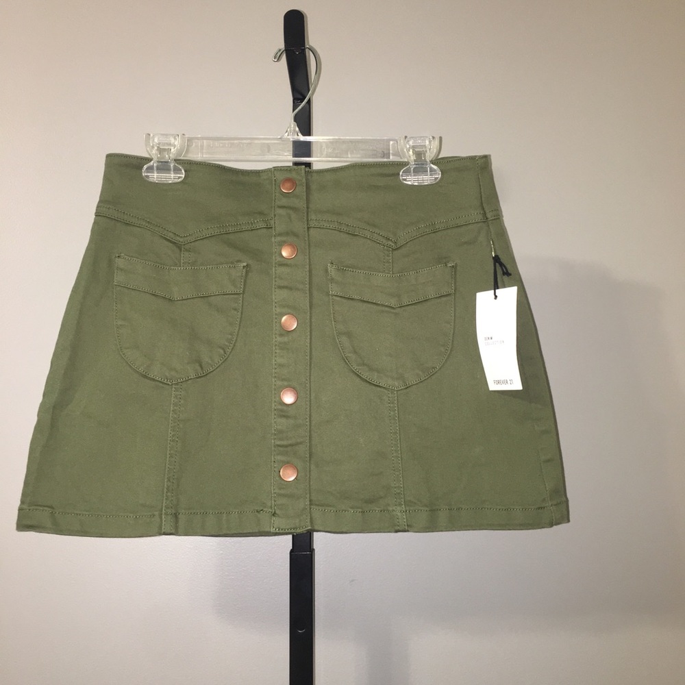 Army Green Utility Skirt